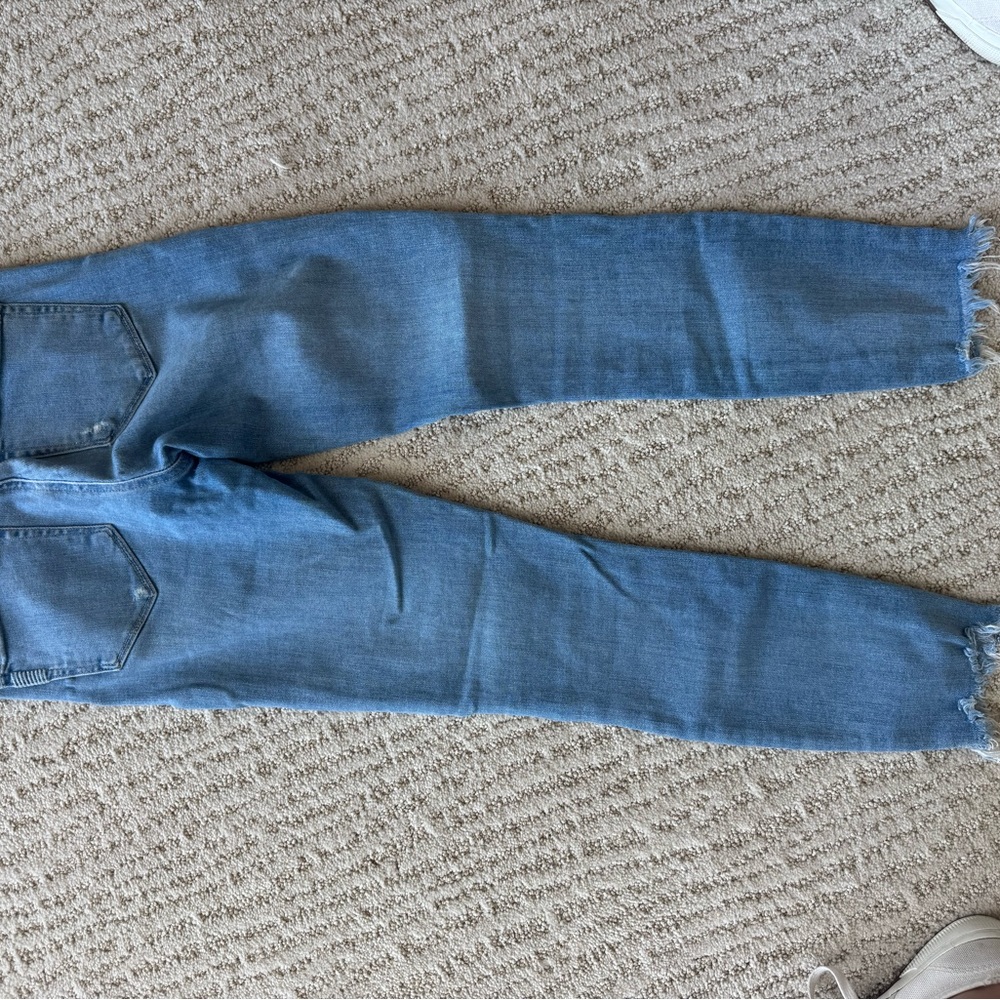 PAIGE Light Blue Cropped Jeans